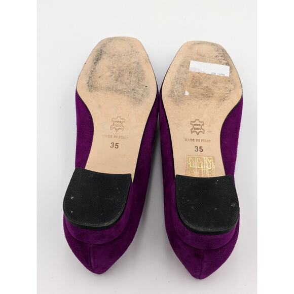 ANN MASHBURN Buckle Flat women's Deep Orchid Suede size US4 EU35 - Picture 8 of 11